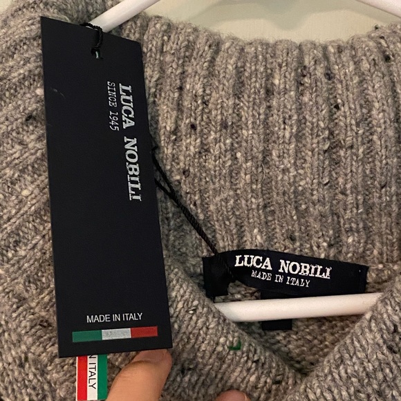 NWT Luca Nobili Cable Knit Sweater Size large - Picture 3 of 4